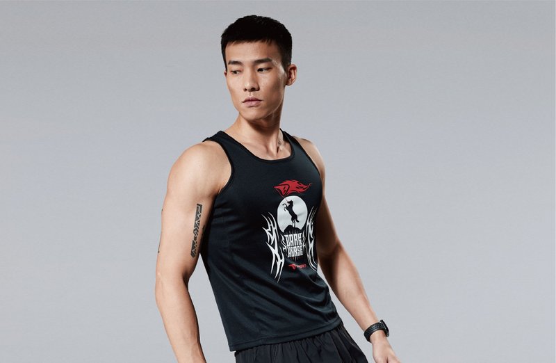 SUPERACE DH Running TANK TOP/UNISEX - เสื้อยืดผู้ชาย - วัสดุอีโค สีดำ