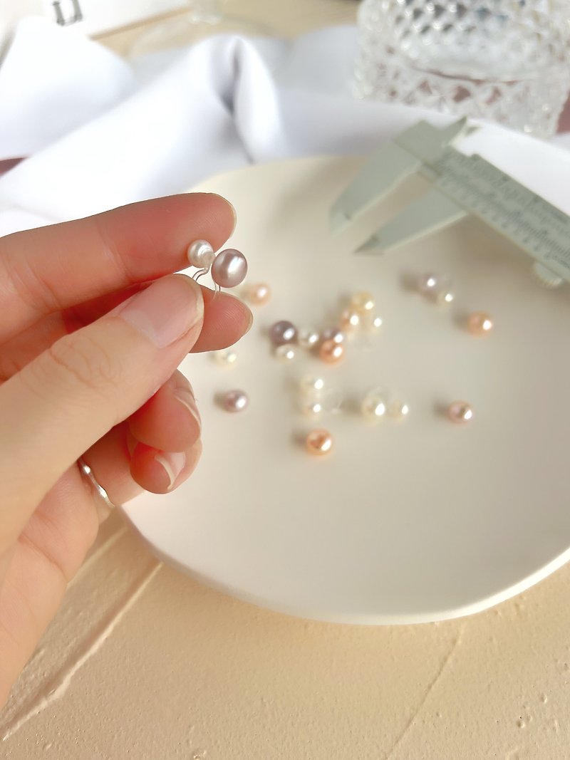 【Exquisite Gift Box】Freshwater Pearl Silicone Ear Clips - Star - Gifts Pearls - Earrings & Clip-ons - Pearl White
