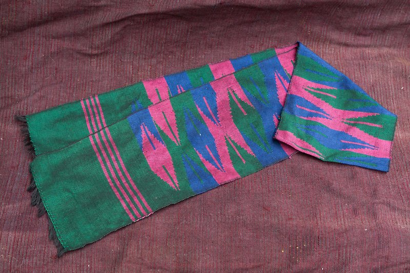 EARTH.er DHAKA SCARF 尼泊爾花紋頸巾 :: 香港原創設計品牌 :: - 絲巾 - 棉．麻 粉紅色