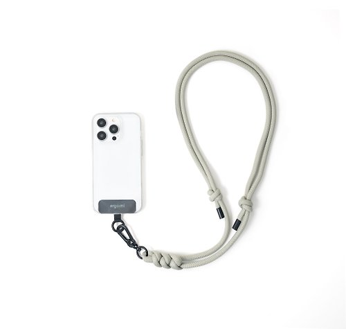 ERGOMI Knot 8.0mm 編織手機掛繩夾片組 - 曙光青