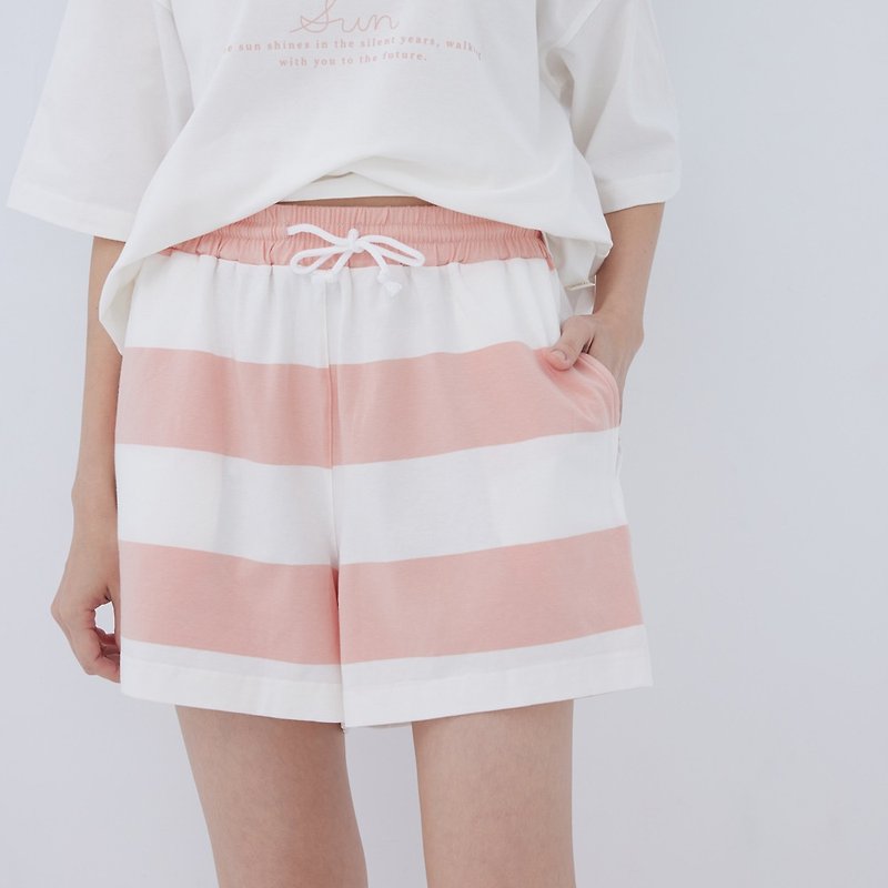UMORFIL Collagen Thick Stripe Shorts - 4 colors in total - ชุดนอน/ชุดอยู่บ้าน - ผ้าฝ้าย/ผ้าลินิน หลากหลายสี