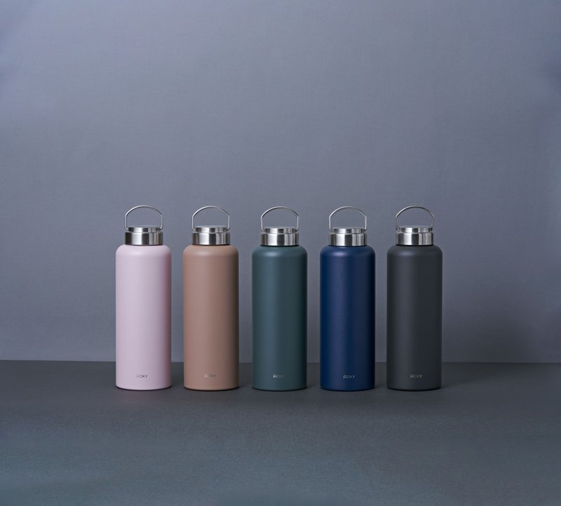 WOKY Wochu handle lightweight titanium porcelain easy-to-clean layer thermos bottle 1200ML (5 colors optional) - Vacuum Flasks - Stainless Steel 