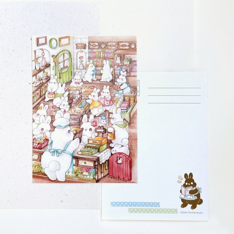 小兔國明信片 -飛兔書店 - 卡片/明信片 - 紙 多色