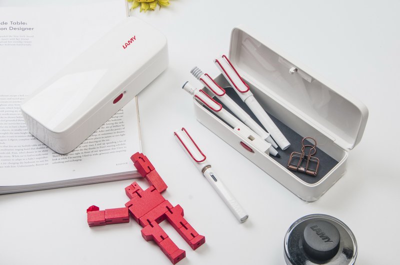 Global Exclusive/LAMY Automatic Pencil Fashion Iron Gift Box/Safari Series-Red and White - ดินสอ - พลาสติก 