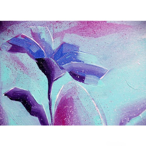 てんとう虫の絵画 花のオリジナルアート 保育園の壁飾り 農場のアート