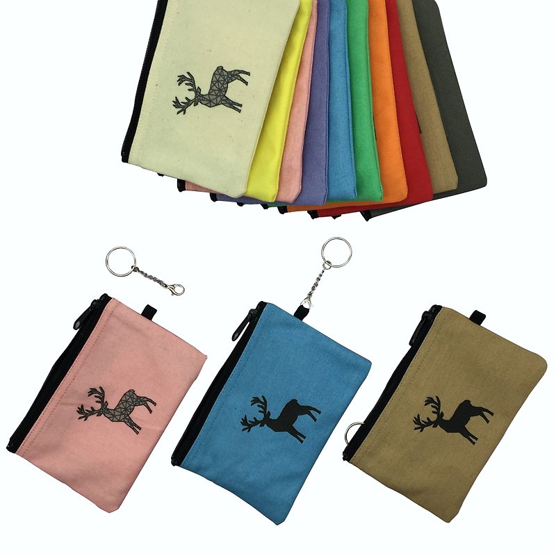 YCCT Key Purse - Reindeer - Three ways to use to meet multiple possibilities - Keychains - Cotton & Hemp Multicolor