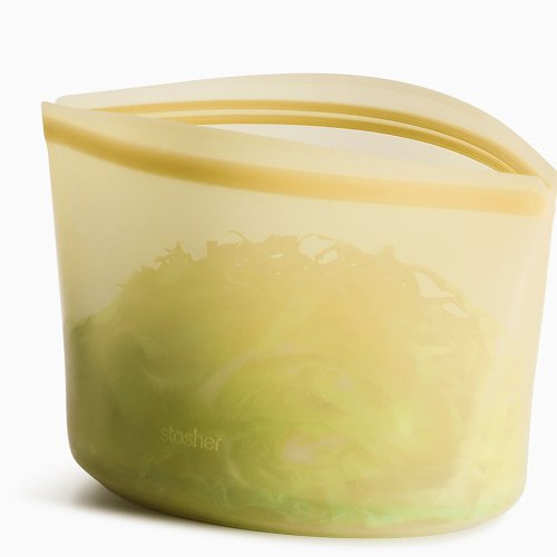 Stasher 環保密封袋 【新品】美國 Stasher 碗形矽膠密封袋-XL-黃