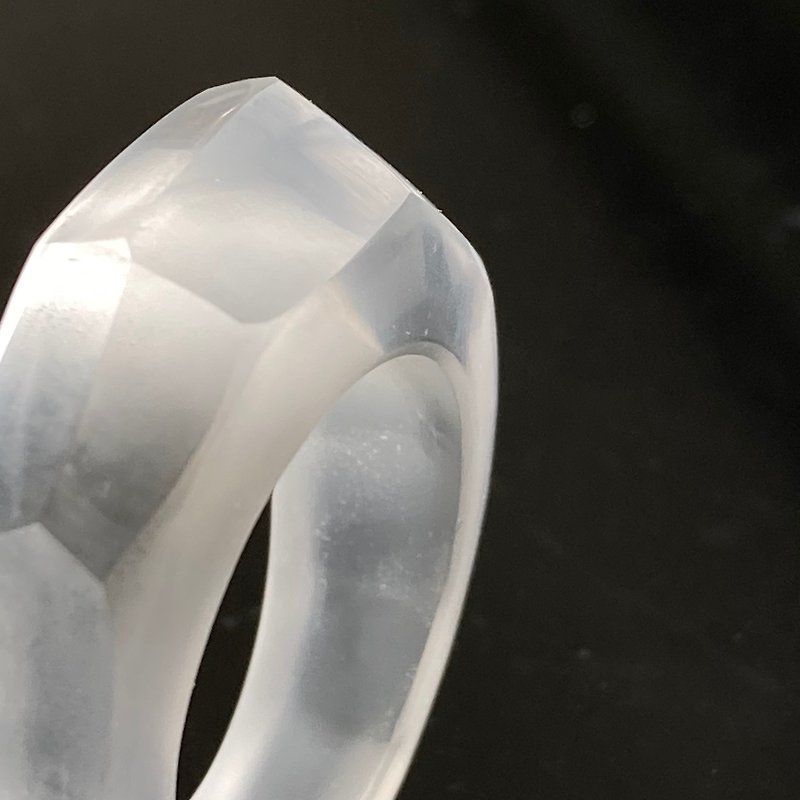 Natural Rock Crystal Quartz Ring(matte) - General Rings - Crystal White