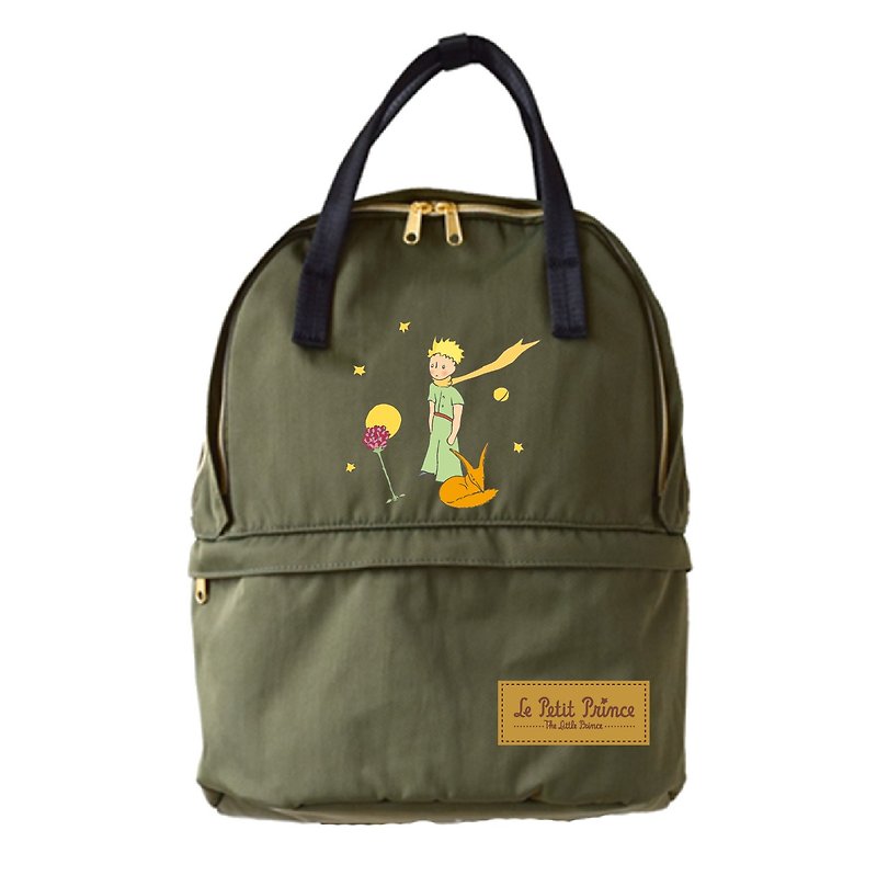Little Prince Classic Edition license - Double Backpack (Army Green) - กระเป๋าเป้สะพายหลัง - เส้นใยสังเคราะห์ สีส้ม