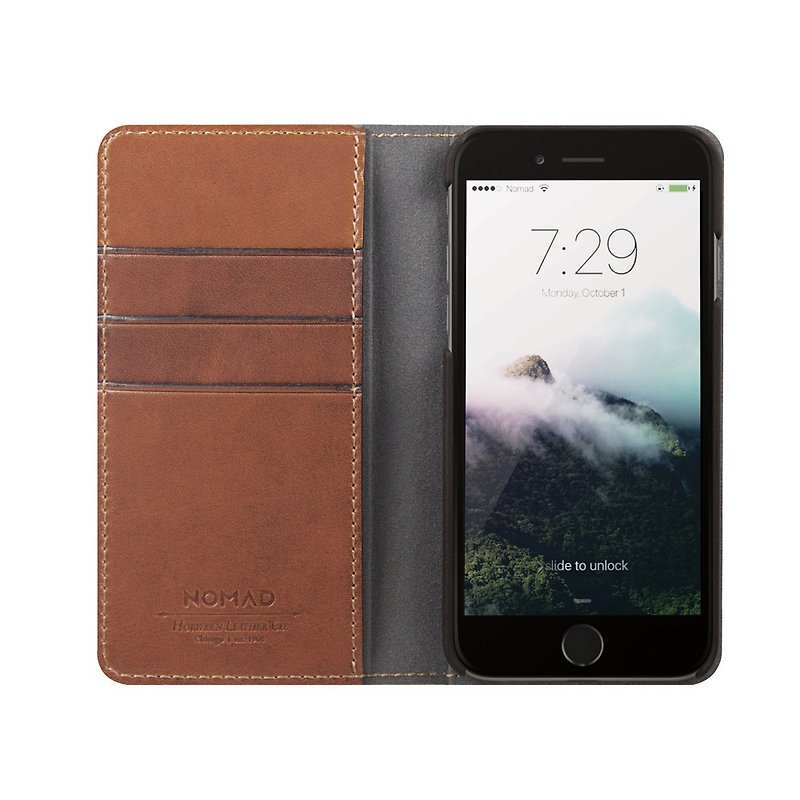 US NOMADxHORWEEN iPhone 7 / 8 Side Leather Cover (856504004743) - Phone Cases - Genuine Leather Brown
