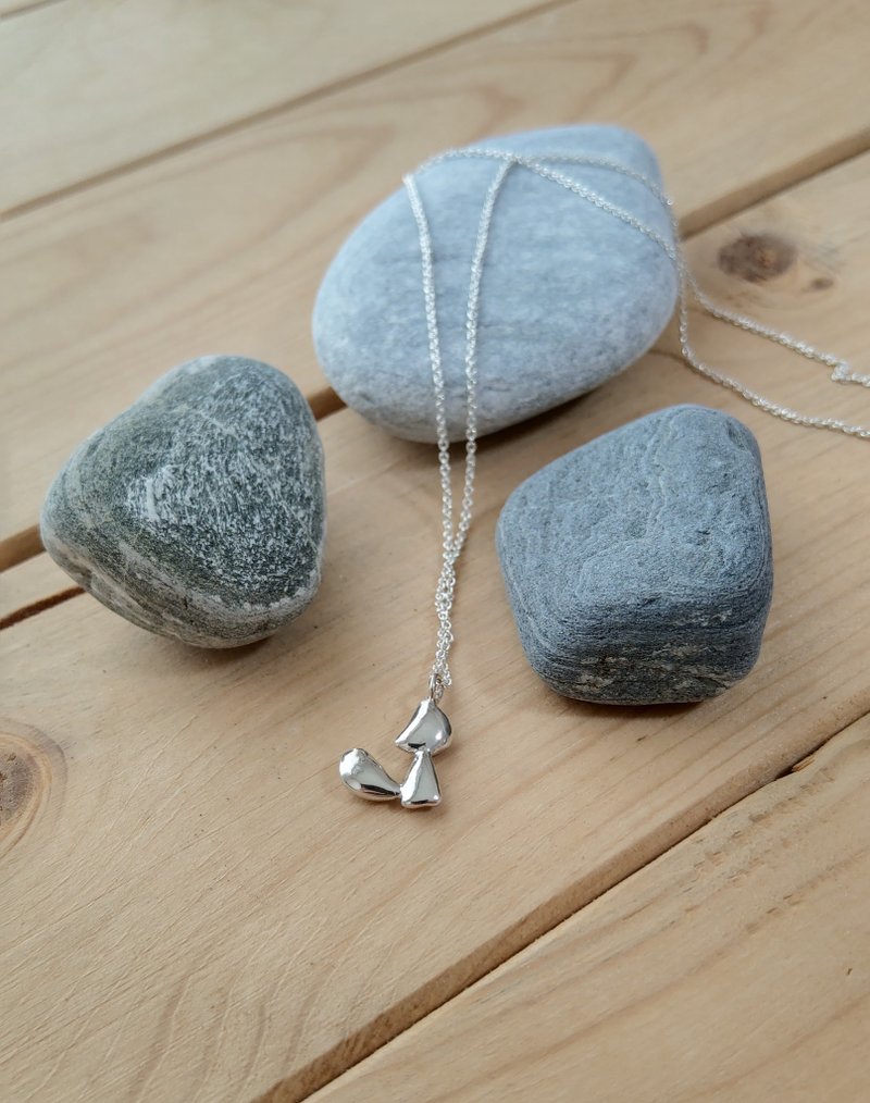 Little Fox Sterling Silver Necklace Single Pendant Without Necklace - สร้อยคอ - โลหะ สีเงิน