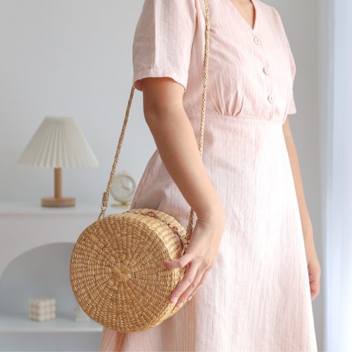 Straw Bag Crossbody Purse with Faux Leather Strap, Tassel, Handmade Woven  Bag - Shop ReleafStore Handbags & Totes - Pinkoi