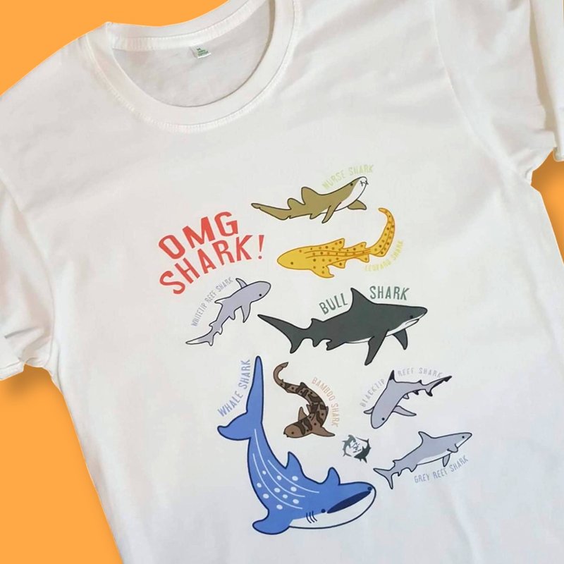 Sharks T-shirt - Unisex Hoodies & T-Shirts - Cotton & Hemp White