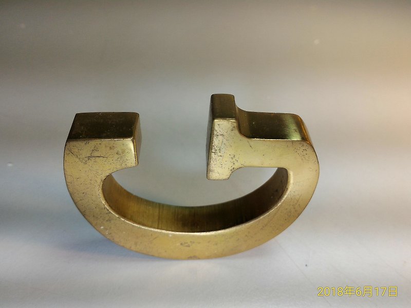 早期輸出ヨーロッパとアメリカの古いコレクション産業風英語の単語銅の文字紙の町の装飾（G） - チャーム - 金属 