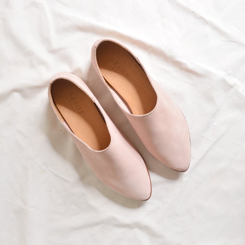 精靈鞋 N15粉 - 女休閒鞋/帆布鞋 - 真皮 粉紅色