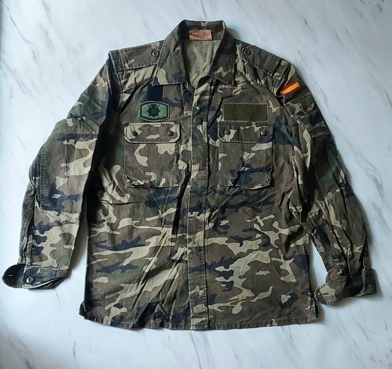西班牙公發 • 軍用迷彩長袖軍裝 B款 • 帥氣實穿 絕版軍用外套 - 男夾克/外套 - 其他材質 