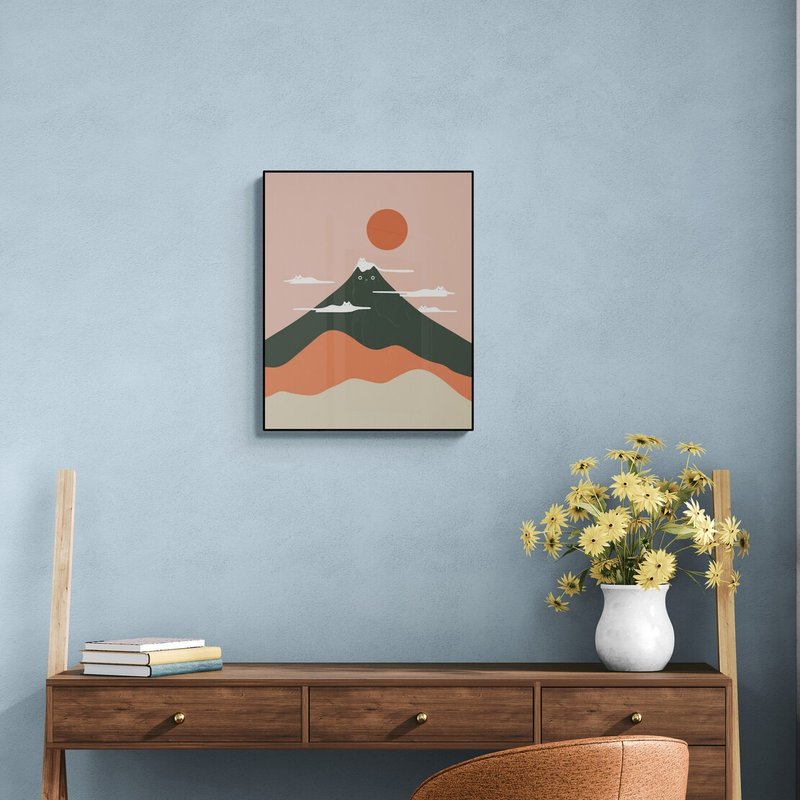 【獨家版畫】ilovedoodles | 貓咪地景72-富士山旁的貓咪雲 - 海報/掛畫/掛布 - 紙 