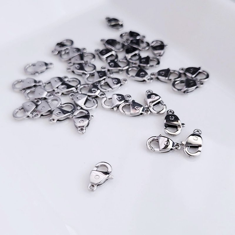 DIY materials. 9mm Stainless Steel lobster clasp industrial style lobster clasp - Parts, Bulk Supplies & Tools - Stainless Steel Silver