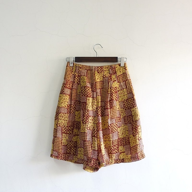 │Slowly│Vintage/rice field/vintage pants - Women's Shorts - Polyester Multicolor