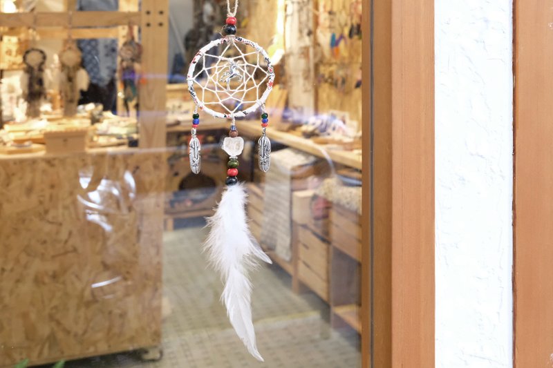 捕夢網掛飾 - 白晶 / 獨角獸吊飾 - 擺飾/家飾品 - 棉．麻 白色