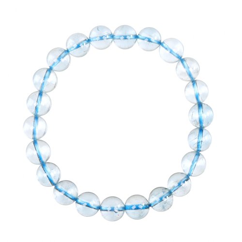 正佳珠寶 Gemsrich Jewelry 【正佳珠寶】海藍寶 頂級透體冰川藍 7.8-8.3mm 海藍寶手珠