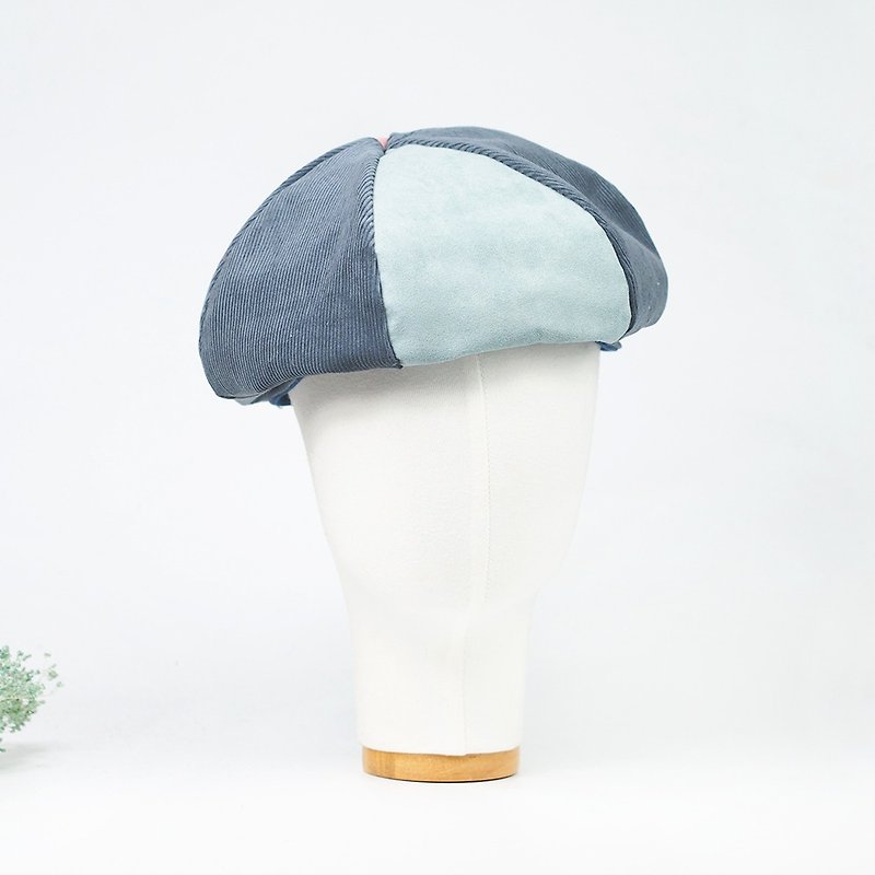 Handmade double-sided Berets - Hats & Caps - Cotton & Hemp Gray