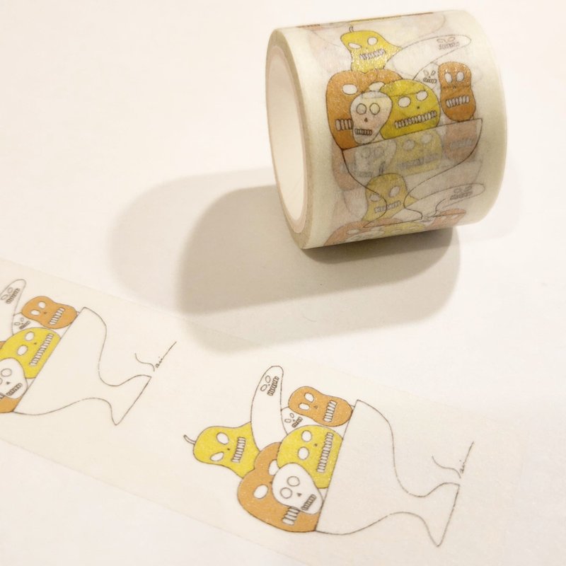 Paper Tape Tape Paper Glue and Paper Width Paper Glue Repeat Stick Repeat Sticker Roll - Washi Tape - Paper Orange