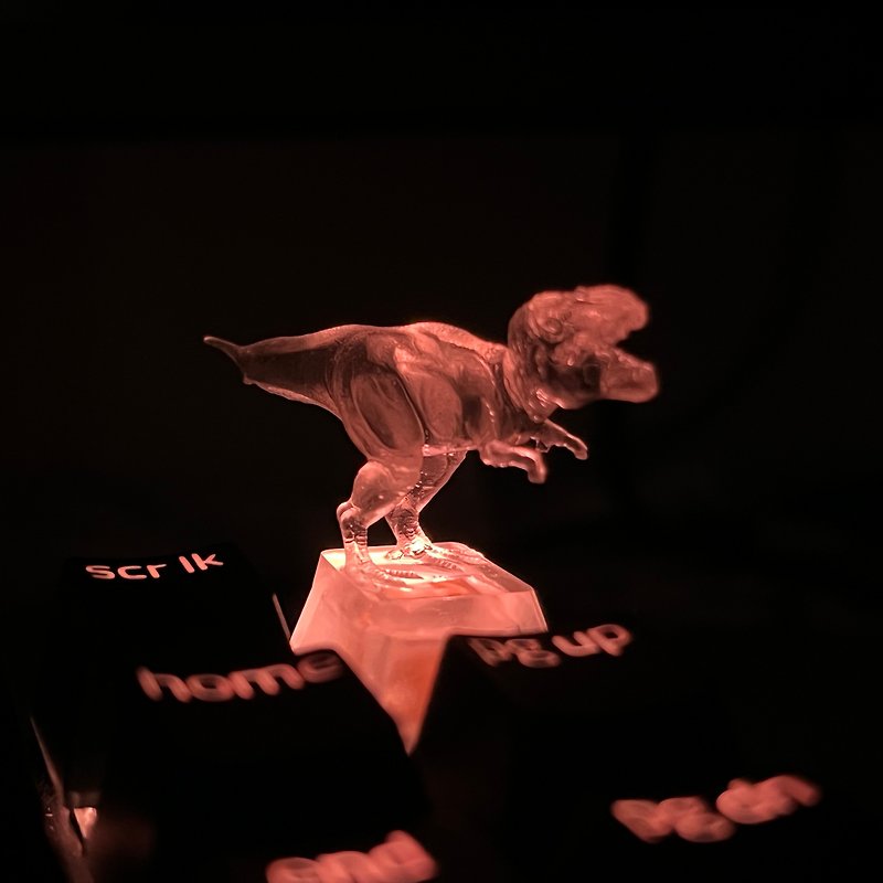 キーキャップ 恐竜 ティラノサウルス 透明 クリア ゲーミングキーボード メカニカル方式対応 cherry MX keycap keyboard - その他 - プラスチック 透明