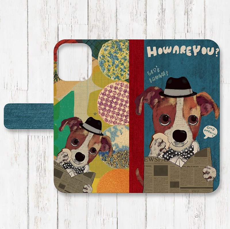 Jack Russell Terrier notebook type iPhone smartphone case - เคส/ซองมือถือ - หนังเทียม 