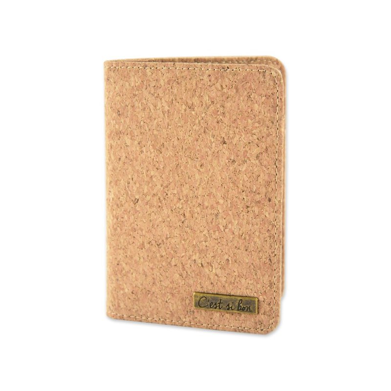 [Feeling Cork] Wooden tone passport holder/passport cover is environmentally friendly and sustainable for travel - Passport Holders & Cases - Cork & Pine Wood Brown