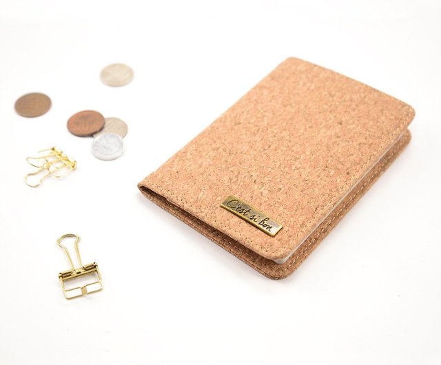 Feel Cork] Wood tone passport holder / passport cover travel gift