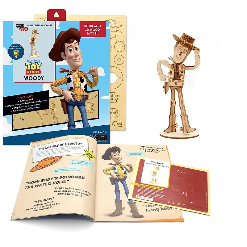 Incredibuilds 3D Wooden Puzzle | Toy Story - Woody - Puzzles - Wood Khaki