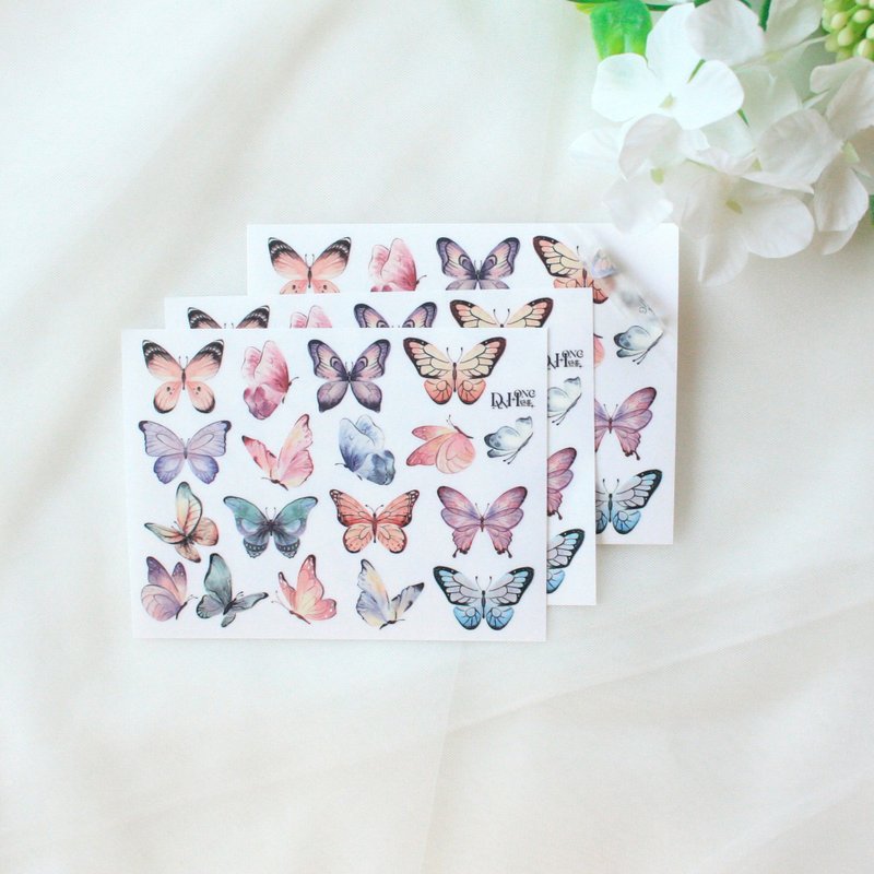 Oriental butterfly sitcker_rainbow butterfly - Stickers - Paper 