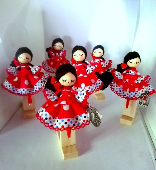 De la felicidad Flamenco woman brooch Spain