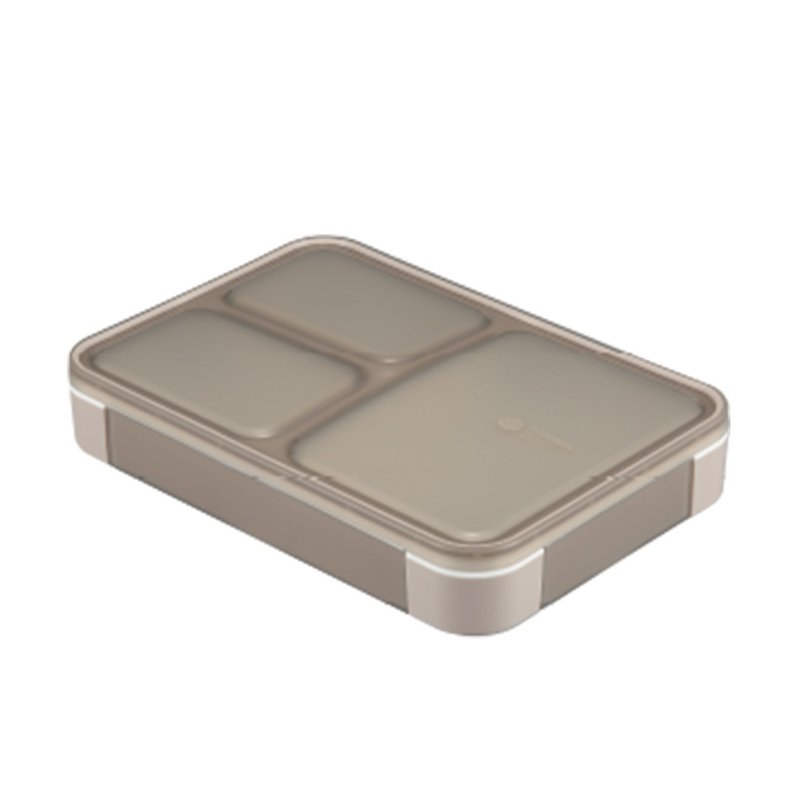 CB Japan Fashion Paris Series Antibacterial Slim Lunch Box 600ml Brown - Lunch Boxes - Other Materials 