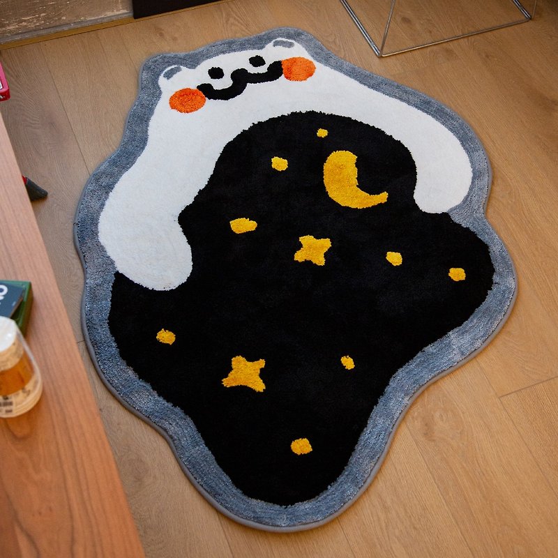 PointLab [Good Night Bear] Original Japanese-style cute cartoon cute children's room carpet bedside blanket - Rugs & Floor Mats - Polyester 