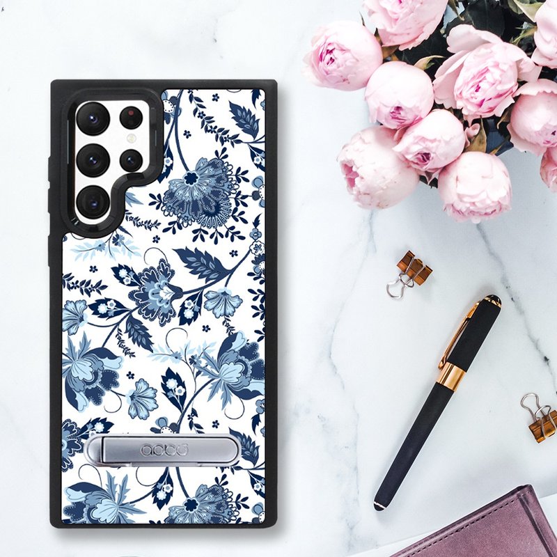 Samsung Galaxy S22全系列 專利軍規防摔立架手機殼-藍夢草 - 手機殼/手機套 - 其他材質 多色