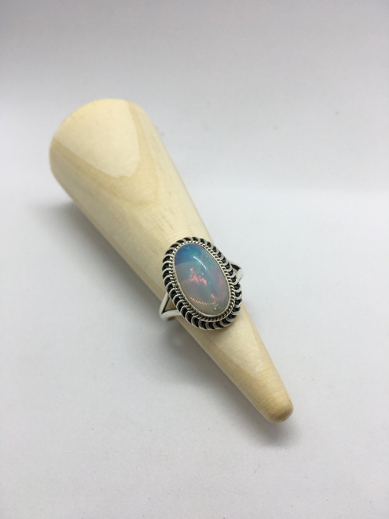 Opal Ring Handmade in Nepal 92.5% Silver - General Rings - Gemstone 