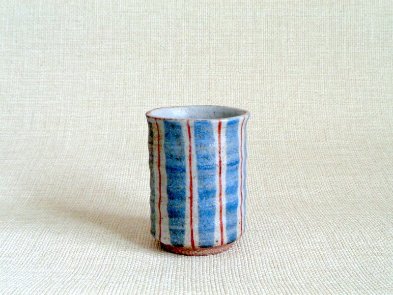 湯のみ 線紋b - 茶壺/茶杯/茶具 - 陶 藍色