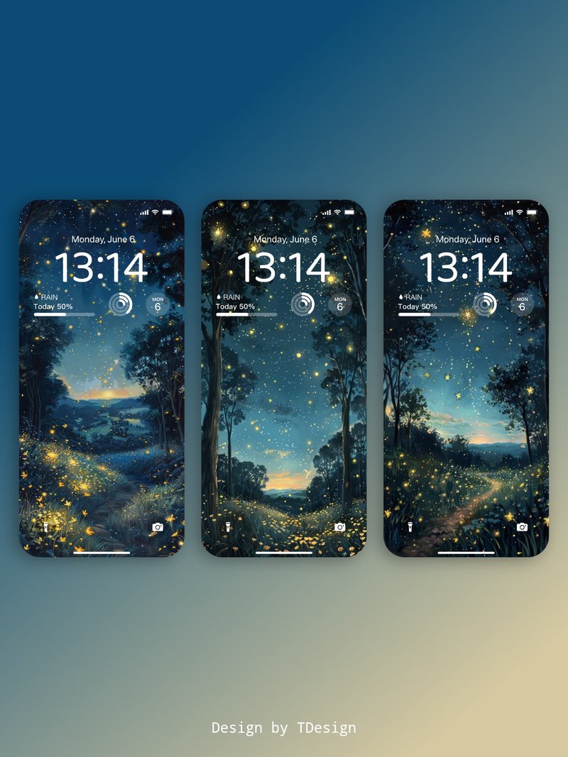 手機桌布| 螢火之夜 - 電腦手機桌布/貼圖/App 圖示 - 其他材質 
