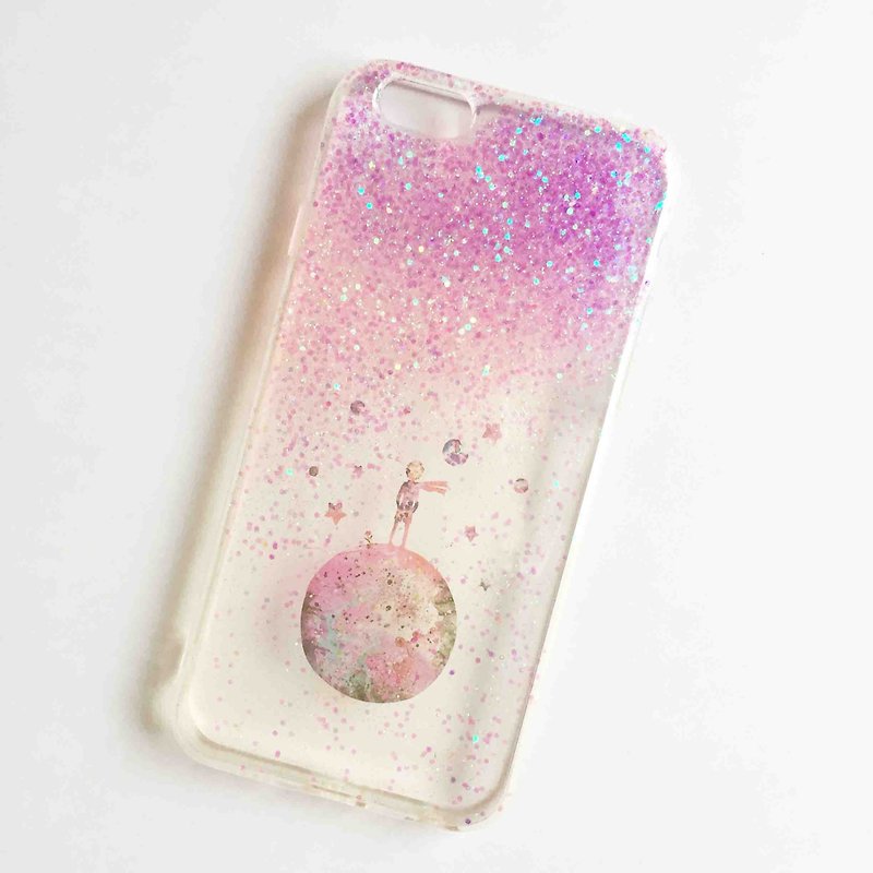 Missbanana Doodle l Little Prince Hand-painted Shiny Starry Phone Case (Creative Gift) - Phone Cases - Plastic Transparent