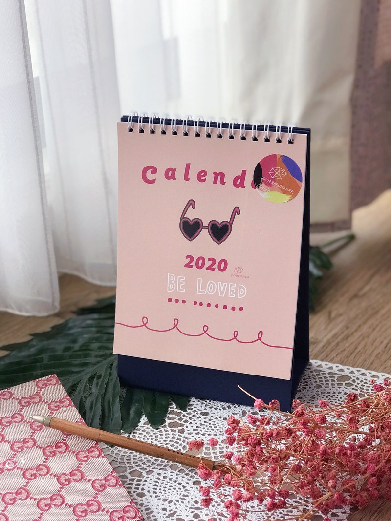 聖誕 交換禮物 ::: 2020 愛你 桌曆 ::: - 日曆/月曆/年曆 - 紙 粉紅色
