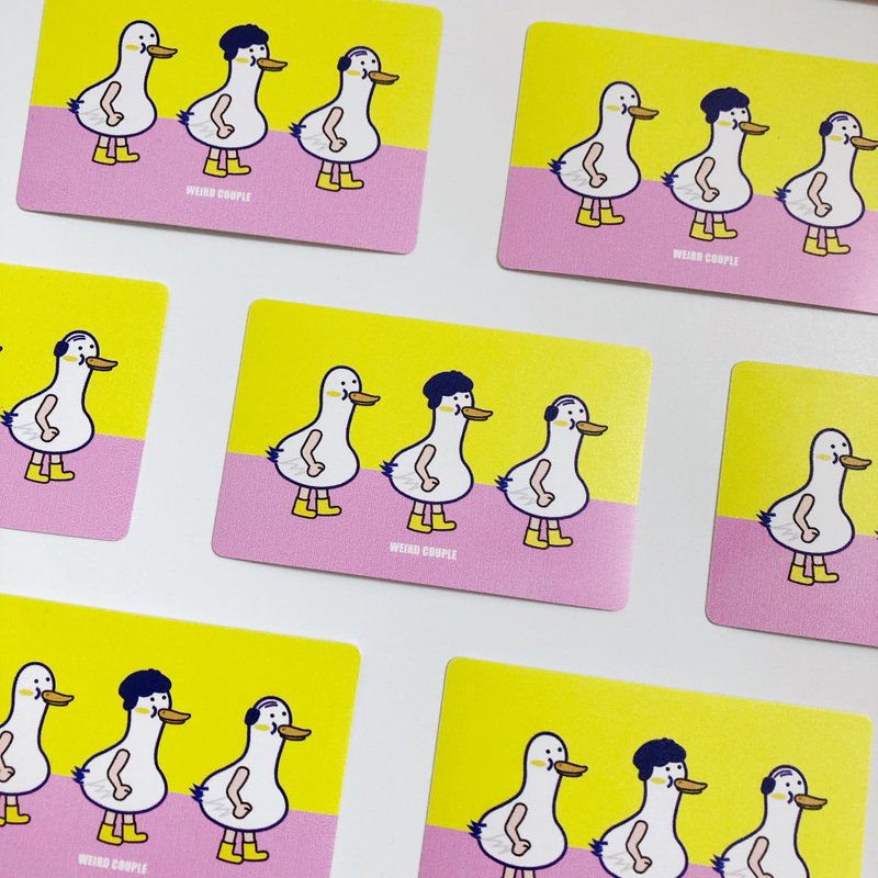 Variety duck powder yellow matte card sticker - สติกเกอร์ - กระดาษ หลากหลายสี