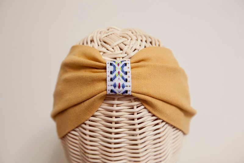 Ethnic style big bow hair band turban - Hair Accessories - Cotton & Hemp Multicolor