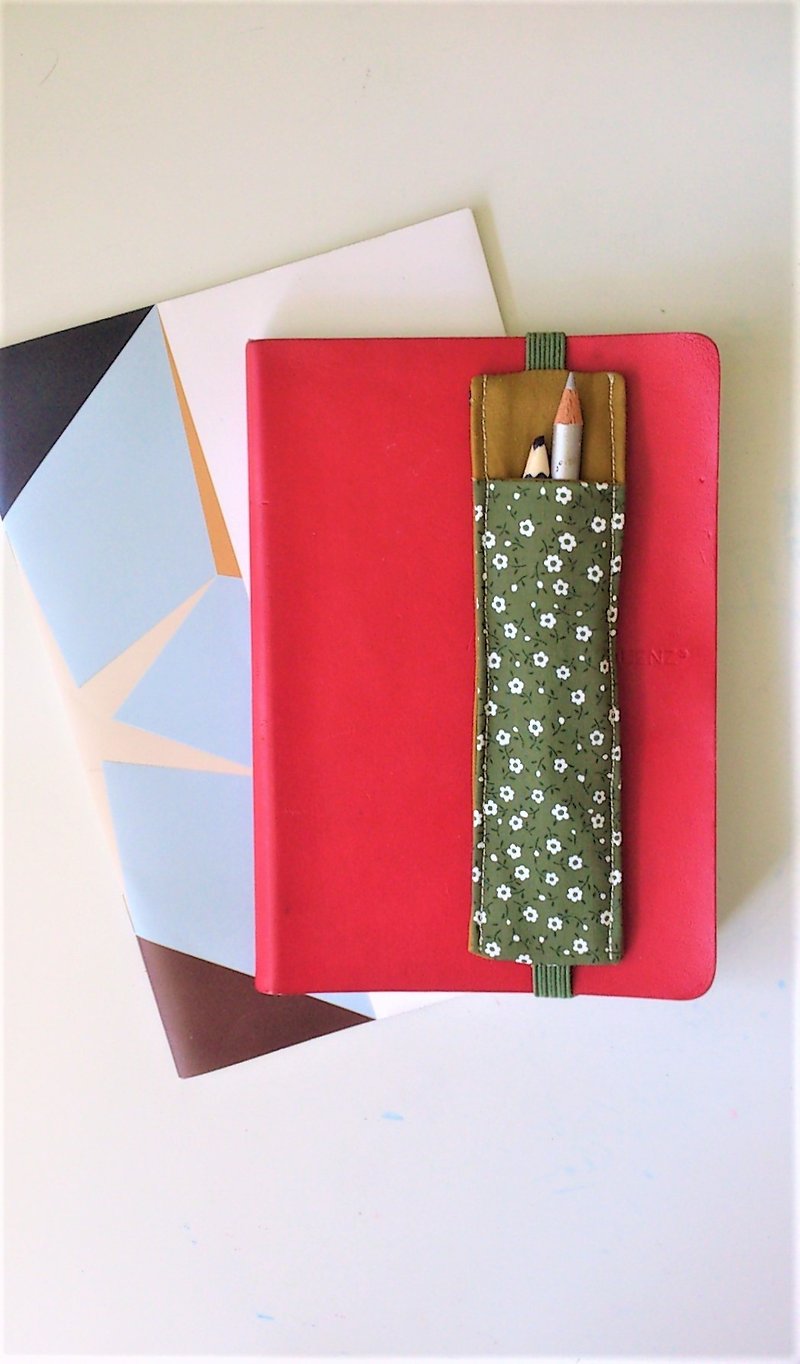 Journal Pen Holder [JPH007] - กล่องใส่ปากกา - ผ้าฝ้าย/ผ้าลินิน สีเขียว