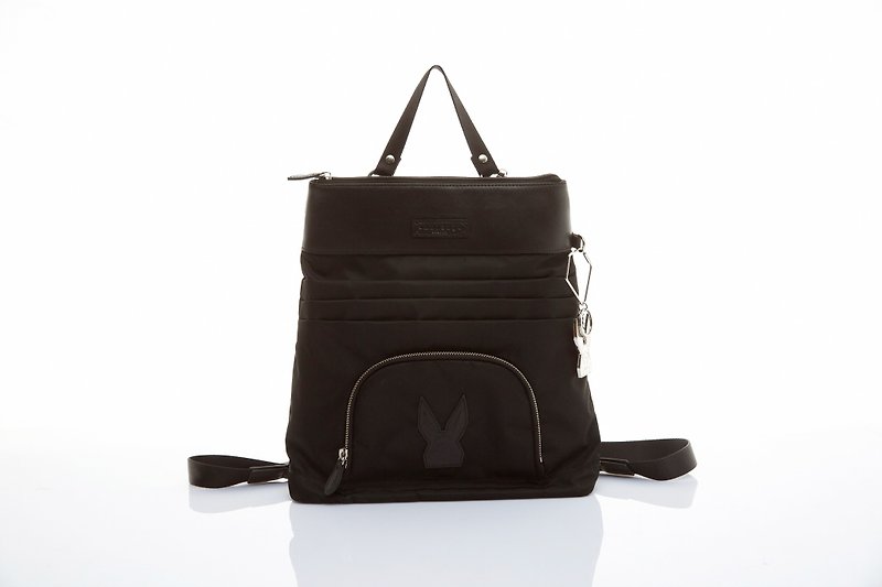 Khieng Atelier Diamond Bunny Cool Me Diamond Bag - กระเป๋าเป้สะพายหลัง - ไนลอน สีดำ
