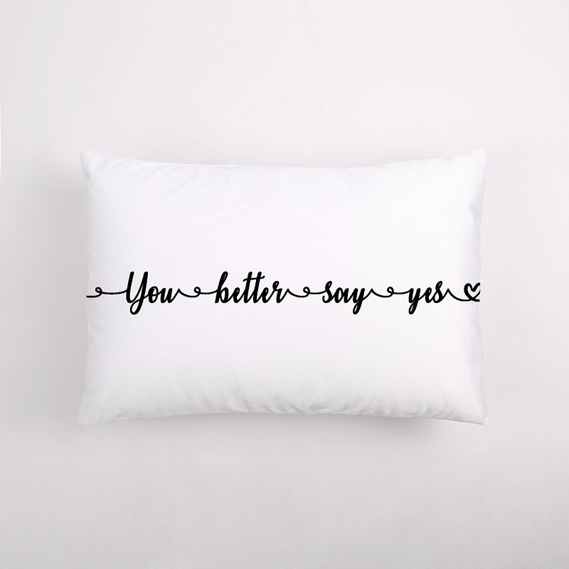 You sometimes say yes (sometimes love is to overbearing) | 40 * 40 short cashmere pillow can order their favorite color Valentine's Day / wedding gift - Pillows & Cushions - Polyester White