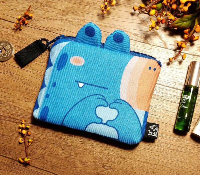 Shaped Coin Purse-[Little Blue Crocodile] - กระเป๋าใส่เหรียญ - เส้นใยสังเคราะห์ 