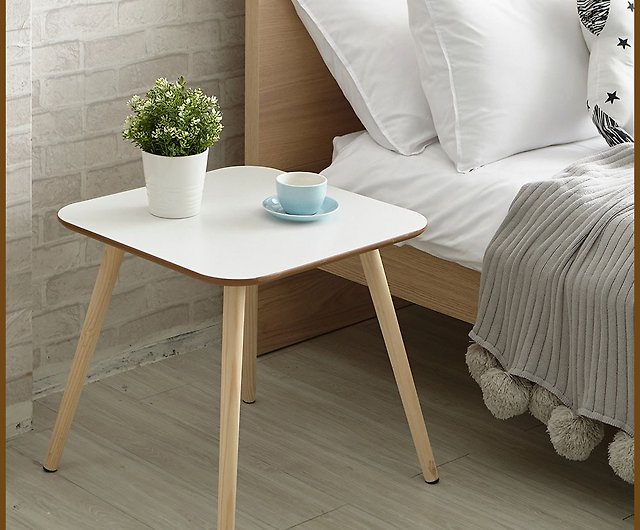 Round Coffee Table Bed Sofa Side Accent Table Simple Bedroom Home End Table Desk 