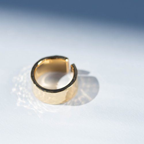 ECETY Jewelry SV999 Hammer Finish Ring /unisex